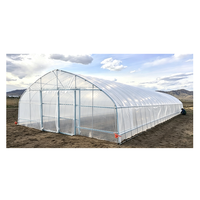 Serre tunnel agricole à ventilation naturelle, à profil dentelé, à simple travée, avec structure en acier galvanisé à chaud, facile à assembler