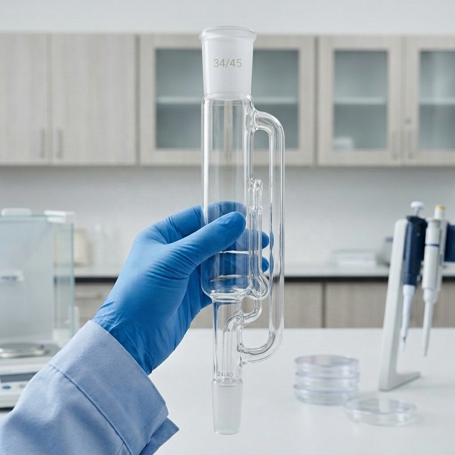 Tiandi Lab Soxhlet Extraction Tube, Glass Distilling Apparatus with 34/45 Ground Joint