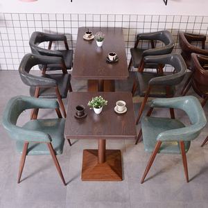 Vente directe Rétro Western <span class=keywords><strong>Restaurant</strong></span> Café Table Chaise Combinaison pour Restauration Rapide Thé Au Lait Dessert Boutique pour Traiteur Burger Shop - Product Image 3