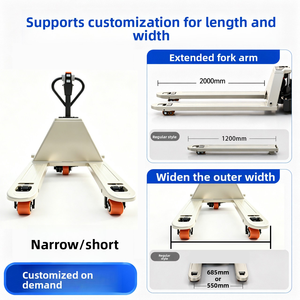 La nouvelle chariot élévateur électrique et la plateforme élévatrice pour entrepôt sont équipées <span class=keywords><strong>de</strong></span> chariots à palettes longs et larges. - Product Image 3