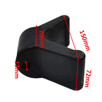 Boatmenex TPR V Shape Boat Trailer Bow Stop Accessoires marins Modèle 62 L70xW72mm Diamètre du trou 13mm