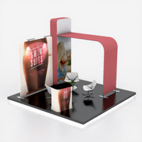 Stand d'exposition modulaire personnalisé en aluminium 10x10 pieds avec toile tendue pour salon professionnel
