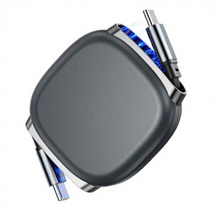 Câble magnétique rétractable Type-C 240W, charge rapide 5A, <span class=keywords><strong>cordon</strong></span> de synchronisation de données TPE à 7 niveaux - Product Image 1