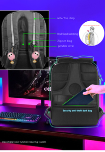 กระเป๋าเป้สะพายหลังกันน้ำหน้าจอ LED แสดงข้อความเลื่อนได้กระเป๋าใส่แล็ปท็อปทันสมัยโฆษณาดิจิทัลเคลื่อนย้ายได้นำ - Product Image 6