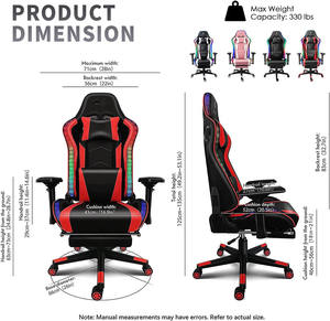 2024new Design Rouge Rgb Racing Gaming Chaises Ergonomique Massage Musique Chaise Gamer Bureau <span class=keywords><strong>Fauteuil</strong></span> Pivotant Chaises avec Haut-parleurs - Product Image 6