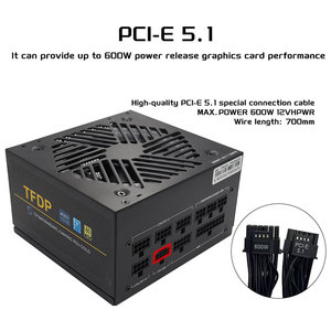พาวเวอร์ซัพพลาย RGB 850W ประสิทธิภาพสูง PCIE-5.1 24 พิน แบบโมดูลาร์เต็มรูปแบบ สำหรับเดสก์ท็อปเกมมิ่ง ATX พร้อมไฟ RGB ในตัว เพิ่มความสดใสให้กับการใช้งาน - Product Image 3