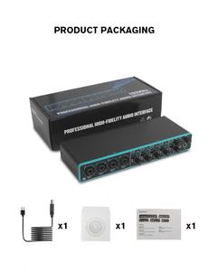 การ์ดเสียงคอมพิวเตอร์ USB รุ่นที่ 3 ระดับมืออาชีพ 4i4 ออดิโออินเทอร์เฟซ อุปกรณ์บันทึกเสียงสำหรับสตูดิโอเพลง DM404 - Product Image 5