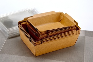 <span class=keywords><strong>Caja</strong></span> de Papel Kraft Desechable para Envasado de Alimentos con Tapas Transparentes, <span class=keywords><strong>Caja</strong></span> para Pollo Frito Coreano, Contenedor Antigrasa para Llevar, <span class=keywords><strong>Caja</strong></span> de Alimentos Personalizada - Product Image 2