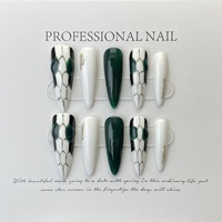Conception personnalisée de votre propre marque DIY Ongles à presser faciles à utiliser Faits à la main Couverture complète Bâton sur les ongles