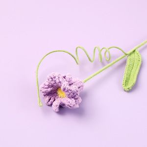 Commercio all'ingrosso Multi-colore unidirezionale Crochet narciso fiore ornamento di lana a maglia narciso ramo foglia per Halloween popolare - Product Image 2