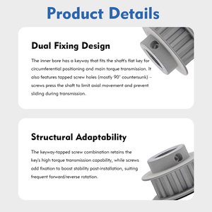 <span class=keywords><strong>Poulie</strong></span> de distribution/<span class=keywords><strong>poulie</strong></span> de <span class=keywords><strong>courroie</strong></span> de distribution Cdriva haute précision GT pour usinage CNC/impression 3D/transmission de puissance - Product Image 4