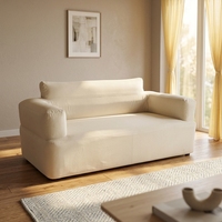 Sofá Inflable Portátil Moderno de Dos Plazas con Bomba Eléctrica Integrada, Plegable, Seccional, con Funda Extraíble, para Sala de Estar/Apartamento