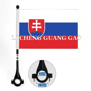 Nueva Bandera de Bicicleta de Santo Tomé y Príncipe al por Mayor, Bandera de Bicicleta con Patrón Nacional, Impresión de Logotipo Personalizado para Regalo Promocional de Clubes de Ciclismo - Product Image 3