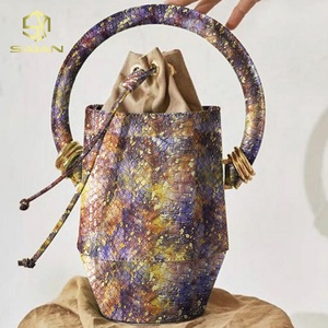 Đầy màu sắc kim loại Thất Bại Vua rắn in động vật vải vàng bạc dập bóng <span class=keywords><strong>Python</strong></span> PU giả da cho túi xách túi - Product Image 6