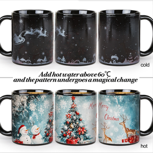 Tazas de Cerámica Mágicas con Diseño de Copos de Nieve y Cielo Estrellado, Sensibles al Calor y que Cambian de Color, Personalizadas para Supermercados, Venta al por Mayor - Product Image 5