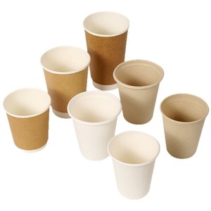 Vasos de Papel Desechables Biodegradables de Pulpa Virgen Compostable, Vasos Personalizados de 8oz y 12oz para Bebidas Calientes, Té con Leche, Café, Aptos para Microondas - Product Image 5