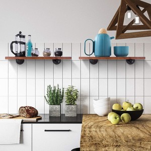 선반 브래킷 세트 새로운 부문 현대 지원 크롬 와이어 주철 강철 금속 DIY 플로팅 벽 장식 금 선반 브래킷 - Product Image 5