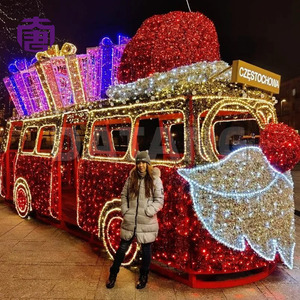 รถไฟคริสต์มาสประดับไฟ LED สำหรับตกแต่งภูมิทัศน์กลางคืนในสวนสนุกกลางแจ้งช่วงเทศกาลวันหยุด - Product Image 4