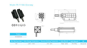 Amortiguador Rotatorio Redondo de Alta Resistencia PR-T118A, Amortiguador Rotatorio de Fricción de Alto Torque para Lavadora - Product Image 2