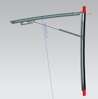 Fenêtre de remplacement pour camping-car, courbée en usine, 5000 mm, en acrylique, à ouverture vers l'extérieur, pour caravane