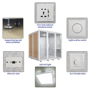 Moderno <span class=keywords><strong>estudio</strong></span> <span class=keywords><strong>de</strong></span> música independiente al aire libre, cabina <span class=keywords><strong>de</strong></span> oficina privada cabina <span class=keywords><strong>de</strong></span> conferencias cabina interior cabina <span class=keywords><strong>de</strong></span> oficina prefabricada - Product Image 6