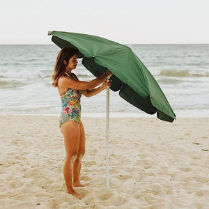 Nhà Máy Bán buôn giá rẻ giá ngoài trời Tán dù để che nắng bãi biển ô với thép nghiêng và túi PE - Product Image 2