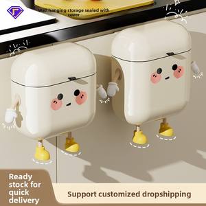 ถังเก็บของน้ำหนักเบาสุดหรูติดผนังสำหรับใช้ในบ้านห้องครัวและห้องน้ำถังขยะในรอยแยกที่น่ารักไม่จำเป็นต้องเจาะรู - Product Image 5