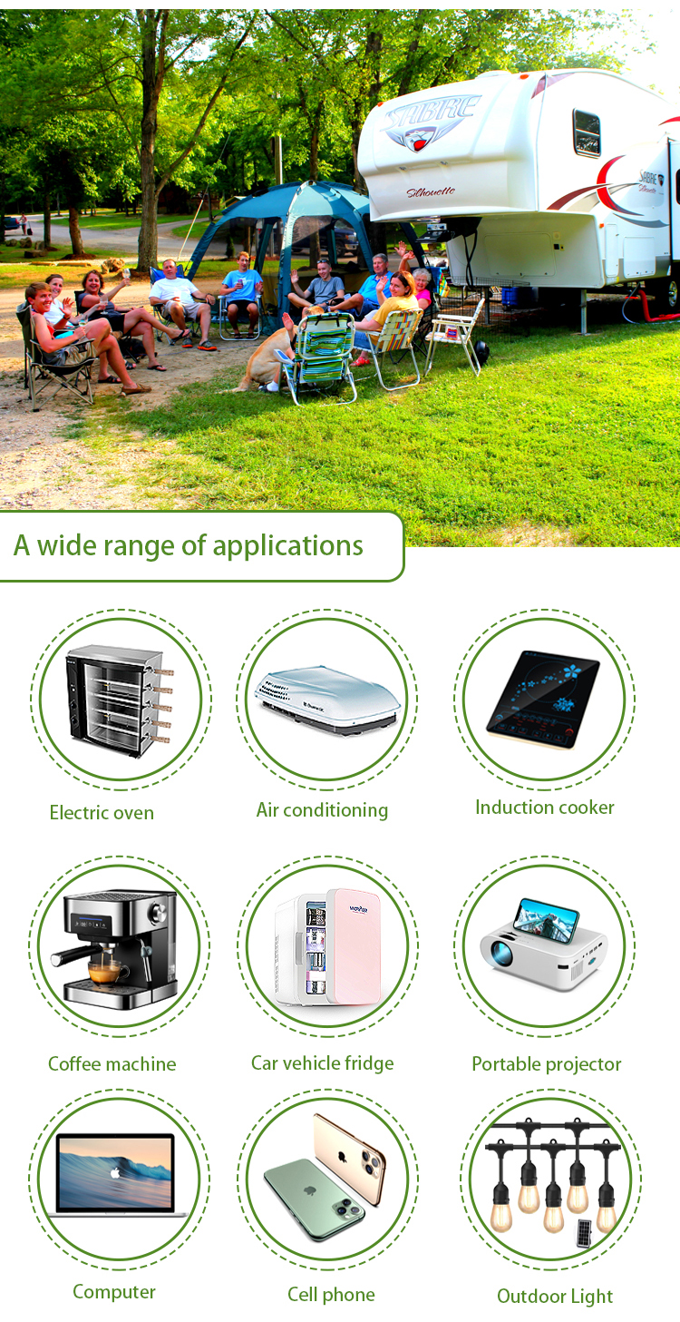 RV Lithium Battery Pack 12V 100Ah 200Ah LiFePO4 For 3KW Inverter