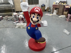 Estatua de Fibra de Vidrio de Tamaño Real de Personaje de Dibujos Animados para Exteriores, Superhéroe Mario, para Decoración de Tiendas y Centros Comerciales - Product Image 5
