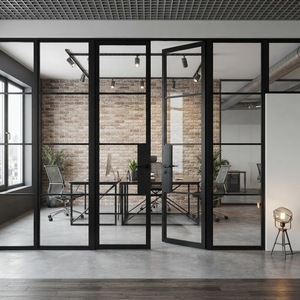 Mampara de Vidrio para Salas y Villas, Diseño Minimalista, Vidrio Templado Laminado, Puerta Interior Insonorizada - Product Image 1