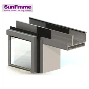 सूरज फ्रेम सजावटी धातु Fasade पैनल एल्यूमीनियम छिद्रित ग्लास मुखौटा पैनल भवनों के लिए सीई टीयूवी के साथ दीवार