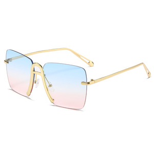 Lunettes de soleil punk euro-américaines de haute qualité, monture carrée en métal, mode luxe unisexe, tendance, protection UV400, MINGAO 90138 - Product Image 4