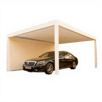 Pergola moderne de luxe en alliage d'aluminium ANCSEM, abri de voiture, système de toiture imperméable pour l'extérieur, abri de stationnement, revêtement en poudre