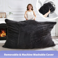 Coussin de sol géant convertible 3-en-1 avec housse lavable en machine, canapé rectangulaire de luxe décontracté à haute densité, fauteuils poufs