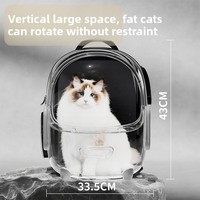 Sac de transport portable pour animaux de compagnie, capsule spatiale respirante pour chat, sac à bandoulière grande capacité 5 kg