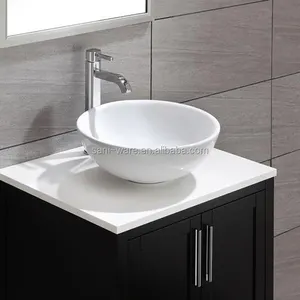 Customized Color Round Ceramic Small Bathroom Sink Washroom Table Top Hand Wash Basin Counter Bathroom Art Basin