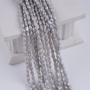 Promotion pour perles d'eau douce naturelles grises claires double face de 4-5 mm pour collier DIY, bracelet, perle baroque dispersée - Product Image 5