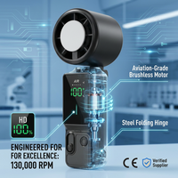 Ventilateur de refroidissement semi-conducteur avec plaque de glace, mini ventilateur portable pliable haute performance, rechargeable, USB, pour l'été et l'extérieur