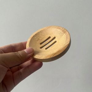 Wholesale Round <b>Bamboo</b> <b>Soap</b> <b>Dish</b> for Shower Bathroom - Product Image 3