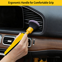 Cepillo de Limpieza para Detalles de Automóviles, Sin Pelusas, Suave, con Cerdas Finas, Mango Ergonómico Antideslizante