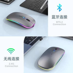 Ratón inalámbrico de 80g, 2,4G, Bluetooth, silencioso, ergonómico, para uso en oficina, portátil, tableta, teléfono móvil - Product Image 2