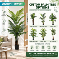 Faux palmier en pot, verdure artificielle pour intérieur et extérieur, décoration de maison, bureau, aménagement paysager commercial, feuilles réalistes, ODM personnalisé