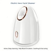 Vaporizador Facial Eléctrico Nano Portátil Iónico de Diseño de Alta Gama PAKISS, Funciones de Iluminación, Hidratación y Nutrición para el Hogar