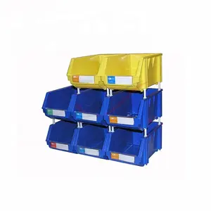 Kotak penyimpanan alat untuk sekrup A1 gudang Stackable kotak plastik multifungsi