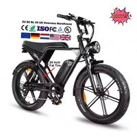 Vélo électrique V8 Pro Plus, vélo tout-terrain électrique de 20 pouces et 24 pouces, vélo à gros pneus, bon amortisseur, vélo à 7 vitesses, stock européen