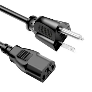 1Meter C13 Pvc Zwart Netsnoer Kabel Lijn Voor Huishoudelijke Apparaten Voedingskabel Pc Computer