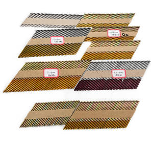 Clous de charpente galvanisés à <span class=keywords><strong>34</strong></span> <span class=keywords><strong>degrés</strong></span> de 3 pouces Bande de papier à anneau à tige lisse Matériau commun en acier pour clous - Product Image 4