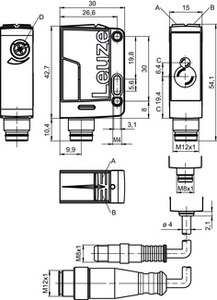 MS-LEUZE PRK25CL1.1/4X-200-M12 50139666 โฟโตอิเล็กทริคเซนเซอร์ - Product Image 2