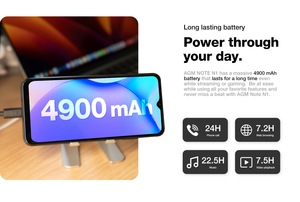 สมาร์ทโฟน AGM NOTE N1 8+128GB FCC หน้าจอ 7 นิ้ว สแกนลายนิ้วมือ โทรศัพท์มือถือ - Product Image 4