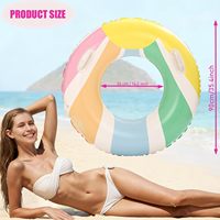 2er-Pack Große PVC Aufblasbare Schwimmringe für Erwachsene 89,9 cm Rosa mit Griffen Sommer-Spaß Umweltfreundlich